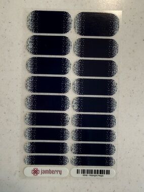 Jamberry Midnight Magic Nail Wraps - Black with White Speckle Edge